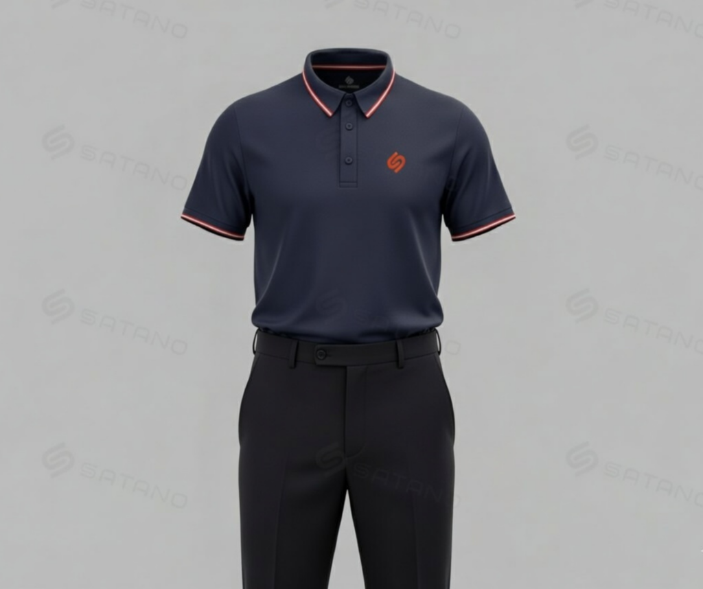 Polo công sở phối với quần âu